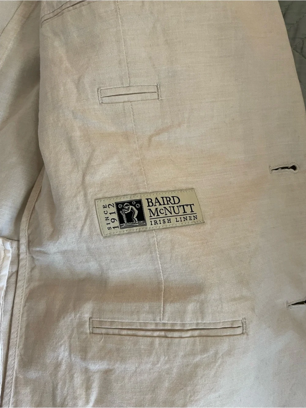 J. CREW Ludlow Slim-fit suit jacket in Baird McNutt Irish cotton-linen 40 R $298 - Picture 8 of 10